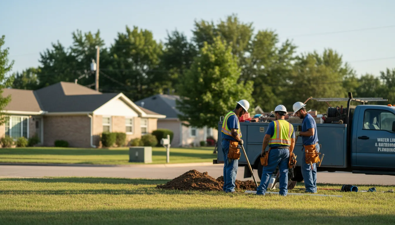 Residential water line and bathroom plumbing service in Amberg, WI